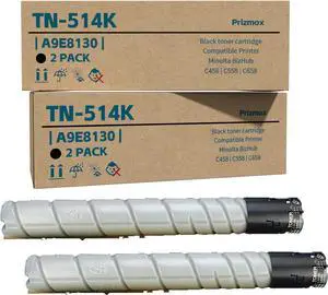Ennovor TN514K TN514 Black High Yield 28,000 Pages Toner Cartridge Compatible for Konica TN514 TN516 TN515 TN514 TN513 TN512 TN324 TN326 for Minolta Bizhub C258 C308 C368 C454 C454E Printer 2P