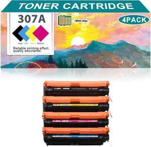 Ennovor 307A High Yield Toner Cartridges Replace for HP CE740A CE741A CE742A CE743A Toner Compatible for HP Color Laserjet CP5225 CP5225N CP5225DN Printer,Combination Package ×4