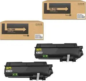 Ennovor Compatible for Kyocera TK-1162 TK1162 Toner Cartridge Perfect Compatible for Kyocera ECOSYS P2040 P2040DW P2040DN Printer, 7,200 Pages (2 Pack)