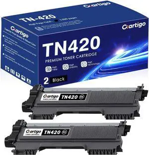 Ennovor TN420 Black Toner Cartridge 2 Pack Replacement for TN-420 TN 420 Compatible with Brother HL-2270DW HL-2280DW HL-2230 HL-2240 MFC-7360N MFC-7860DW DCP-7065DN Intellifax 2840 2940 Printer