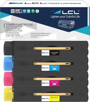 Ennovor LCL Compatible Toner Cartridge Replacement for Xerox 700 700i 770 Digital Color Press 700 700i 770 770i C75 J75 006R01383 006R01384 006R01385 006R01386 High Yield 700 700i 770 (4-Pack KCMY)