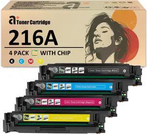 Ennovor 216A Toner Cartridges Replacement for HP 216A W2410A W2411A W2413A W2412A Toner Cartridge Compatible for HP Laserjet Pro M155a M155nw M155dw M182nw M182n Printers, 4 Pack(KCMY)