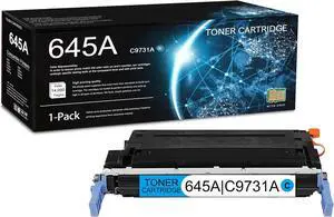 Ennovor 1 Pack 645A Cyan Toner Cartridge (with Chip) | Replacement for HP 645A Work with 5550 5550n 5550dn 5550dtn 5550hdn 5500 5500dn 5500dtn 5500hdn | C9731A