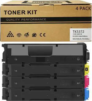 Ennovor TK5372 Toner Compatible for Kyocera TK-5372 TK5372K TK5372C TK5372M TK5372Y Toner Compatible for Kyocera ECOSYS MA3500cix MA3500cifx PA3500cx Printer Toner