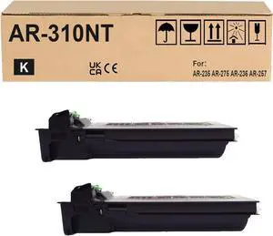 Ennovor AR-310NT Black Toner Cartridge Use for Sharp AR-310NT AR-235 236 257 275 M208 AR-M237 M257 M277 M317 Printers (2-Black)