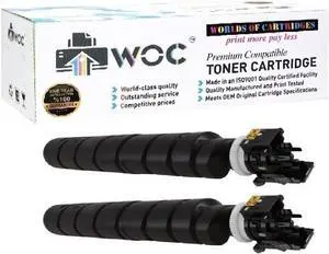 Ennovor WOC Compatible Toner Cartridge Replacement for Kyocera TK-8557K (1T02XC0US0) (2-Pack: 2X Black) for Use in TASKalfa & Copystar CS- 6054ci / 7054ci