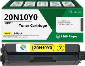 Ennovor 20N10Y0 Yellow Toner Cartridge [1,800 Pages] Compatible CS331 Replacement for Lexmark 20N10Y0 Toner Cartridge with CS331, CS431, CX331, CX431 Printer Toner