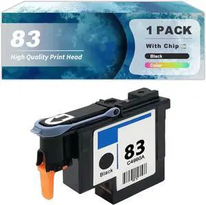 Ennovor 83 C4964A C4965A C4960A C4961A C4962A C4963A Printhead Compatible for HP 5000 5000ps 5500 5500uv 5500ps 5500psuv Printers Replacement Print Head BK