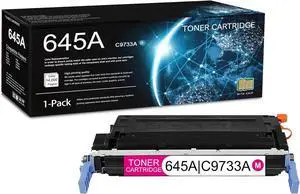 Ennovor 1 Pack 645A Magenta Toner Cartridge (with Chip) | Replacement for HP 645A Work with 5550 5550n 5550dn 5550dtn 5550hdn 5500 5500dn 5500dtn 5500hdn | C9733A
