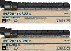 Ennovor TN-328K TN328K Black Toner Cartridges 2-Pack AAV8130 Replacement for Konica Minolta TN-328 TN328 Toner Cartridge for Bizhub C250i C300i C360i C251i C301i C361i Printer Ink
