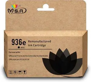 Ennovor MS.R 936 936e Ink Cartridge Replacement for OfficeJet Pro9120 9123 9110b 9120b 9130b 9720 9730 Printer 936e Ink Cartridge (with Standard Chip) 1-Pack (Black)