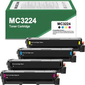 Ennovor Compatible MC3224 MC3326 Toner Cartridges with Chip Replacement for Lexmark C3210K0 C3210C0 C3210M0 C3210Y0 with C3326dw C3224dw C3426dw MC3224i MC3224dwe MC3224adwe MC3326adwe