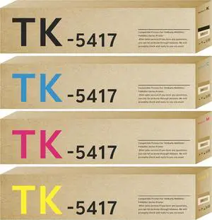 Ennovor TK5417 TK-5417 Toner Cartridge Set (BK/C/M/Y) TK-5417K TK-5417C TK-5417M TK-5417Y Cartridge Compatible for Kyocera TASKalfa MA4500ci PA4500ci Printer,4-Pack