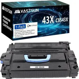 Ennovor 43X High Yield Toner Cartridge Replacement for HP 43X C8543X for HP Laserjet 9040 9040dn 9050 9050n 9000N 9000dn 9040 9000 9050 9040mfp 9050mfp Printer (Black, 30,000 Pages)