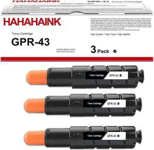 Ennovor 3 Pack GPR-43 Black High Yield 31,000 Toner Cartridge Replacement Compatible for Canon imagerunner Advance 4025 4035 4225 4235 Printer Ennovor 3 Pack GPR-43 Black High Yield 31,000 Toner Cartridge Replacement Compatible for Canon imagerunner Advance 4025 4035 4225 4235 Printer