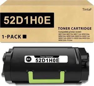 Ennovor Remanufactured 52D1H0E Toner Cartridge 52D1H00 Black Toner Replacement for Lexmark 52D1H0E Toner Work with MS710 MS711 MS810 MS810n MS810dn MS811 MS811dn MS812 Printer (1-Pack)