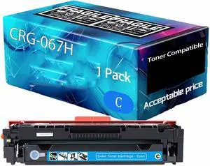Ennovor CRG-067H Toner Compatible Compatible for Canon 067H imageCLASS LBP633Cdw LBP632Cdw MF653Cdw MF654Cdw MF656Cdw Laser Printer.High Quality, high Printing Page Count 3130 Pages. (Cyan -1)