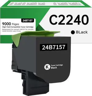 Ennovor C2240 XC2235 24B7157 Black High Yield Compatible Toner Cartridge Replacement for Lexmark 24B7157 for Lexmark C2240 XC2235 Laser Printer (High Yeild, 1-Pack)