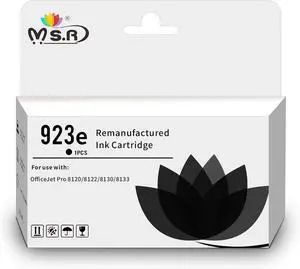 Ennovor 923e 923 Black High Pages Remanufactured Ink Cartridge Replacement for HP 923e Ink Cartridges Compatible with HP OfficeJet 8120 8122 8130 8133 Printer (with Chip) 1-Pack