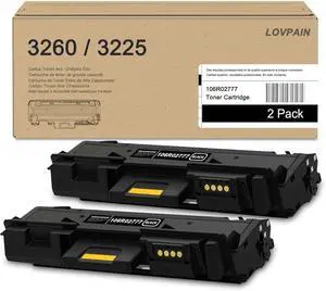 Ennovor Phaser 3260 Black Toner Cartridge 2Pack (3,500 Pages /Pack, High Capacity) Lovin 106R02777 Toner Cartridge Replacement for Xerox WorkCentre 3215 3215NI 3225 Phaser 3260 3260DI 3052 Printer