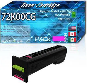 Ennovor 72K00CG Toner Cartridge Compatible for Lexmark CX820de CX820dtfe CX825de CX825dte Printers, High Production Replacement (1 Pack Magenta)