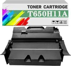Ennovor Compatible Toner Cartridge Replacement for Lexmark T650H11A, 25,000 Pages High Yield Work with T650DN T650DTN T650N T652DN T652DTN T652N T654DN T654DTN T654N T656dne Printers 1 Pack