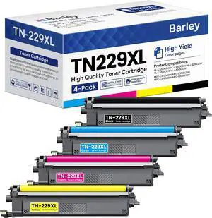 Ennovor TN229XL TN229 Toner Cartridges 4 Pack High Yield Compatible TN229XL TN229 Replacement for Brother TN229XL TN-229XL TN229 XL HL-L3220CDW MFC-L3765CDW MFC-L3780CDW Printer.