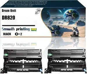 Ennovor Replacement Parts Drum Unit DR820 Compatible with Brother HL-L6300DW MFC-L5700DW MFC-L5705DW MFC-L5800DW Printers, Contains Chip and Clear Printing (2-Pack Black)