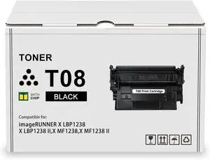Ennovor T08 Black Toner Cartridge 3010C005AA Compatible for Canon T08 Toner for Canon imageCLASS X LBP1238,X LBP1238 II,X MF1238,X MF1238 II Printer (1-Pack,with New Chip)