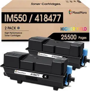 Ennovor MasaiMara IM550 IM 550 418477 High Capacity Compatible Toner Cartridges Replacement for Ricoh IM 600SRF IM 600 IM 550F IM 550 P800 P801 IM600SRF IM600 IM550F IM550 Printer (Black, 2-Pack)