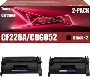 Ennovor CF226A CRG052 Toner Cartridge for HP CF226A CRG052 Toner Cartridges Compatible for HP Laserjet PRO M402N M402D M402DN M402DW MFP-M426DW MFP-M426FDN MFP-M426FDW Printer,Black ×2