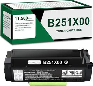 Ennovor B251X00 Toner Cartridge 1-Pack Remanufactured B251X00 Black Toner Replacement for Lexmark B2546 B251X00 Toner for B2546 B2650 MB2546 MB2650 Printer
