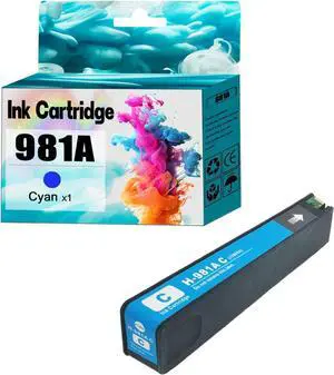 Ennovor 981a Replacement Cyan Ink Cartridge Compatible for HP 981a 981x 981y Ink Cartridges Work for PageWide Enterprise Color 556dn 556 Flow MFP 586dn 586f Printers
