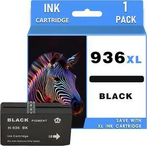 Ennovor 936XL 936 XL Ink Cartridges Replacement for HP 936XL Ink Cartridges High Yield Work with OFFICEJET PRO 9110B 9120 9130 9720 9730 Printers,Black