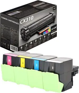 Ennovor Compatible for Lexmark CX310 CX310n CX310dn CX410 CX410de CX410e CX510 CX510de Printers,CX310 80C1HK0 80C1HC0 80C1HM0 80C1HY0 Toner Cartridges ,High Yield 4000 Pages (Multicolor)