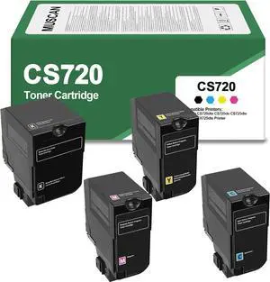 Ennovor CS720 CS725 CX725 Toner Cartridge High Capacity Replacement for 74C10K0 74C10C0 74C10M0 74C10Y0 with Lexmar CS720de CS720dte CS725de CS725dte CX725de Printer(4-Pack)