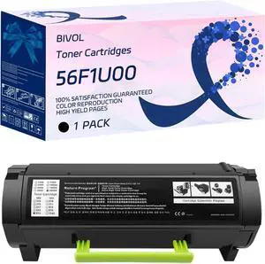 Ennovor 56F1U00 Toner Cartridges Compatible for Lexmark MS521dn MS621dn MS622de Printers, with Chip, High Yield 36000 Pages, Vivid Colors (Black)