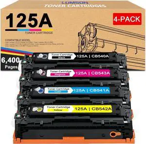Ennovor 125A Toner Cartridge High Yield 4-Pack Replacement for HP Color CM1312nfi CM1312MFP CP1215 CP1518ni CP1515n Printer (Black,Cyan, Magenta, Yellow)