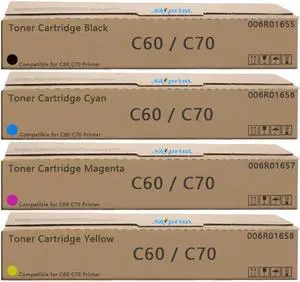 Ennovor C60 C70 Toner Cartridge Black Cyan Magenta Yellow Compatible with Xerox C60 C70 Toner use for Xerox Color C60 C70 Printers.006R01655 006R01656 006R01657 006R01658 Ennovor C60 C70 Toner Cartridge Black Cyan Magenta Yellow Compatible with Xerox C60 C70 Toner use for Xerox Color C60 C70 Printers.006R01655 006R01656 006R01657 006R01658