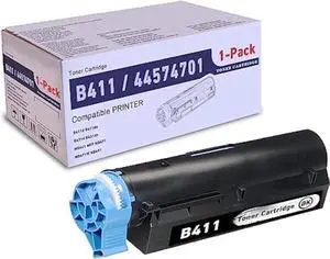 Ennovor 1-Pack Black B411 (44574701) Toner Cartridge: Compatible B411 (44574701) Replacement for OKI B411d B411dn B431d B431dn MFP MB461 MB471 MB471W MB491 Printer