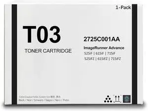 Ennovor T03 Black Toner Cartridge (2725C001AA ) Toner Replacement for Canon 717iF 717iFZ 617iF 617iFZ 527iF 527iFZ 525iF 525iFZ 615iF 615iFZ 529iF Printers