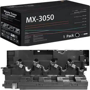 Ennovor MX-3050 Waste Toner Container Compatible for Sharp MX-5070V MX-5071 MX-6050N MX-6050V MX-6051 MX-6070N MX-6070V Printers (1 Pack Black)