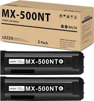 Ennovor MX-500NT Toner Cartridge 2-Pack MX-500NT Black Toner Replacement for Sharp MX-500NT Toner for MX-M283N MX-M363N MX-M363U MX-M453N MX-M453U MX-M503N MX-M503U Printer