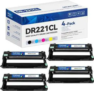 Ennovor DR221CL Drum Unit Replacement for Brother DR-221CL DR221 DR 221 CL Drum Unit for MFC-9340CDW MFC-9130CW MFC-9330CW HL-3140CW HL-3170CDW HL-3180CDW DCP-9015CDW DCP-9020CDN Printer, 4-Pack