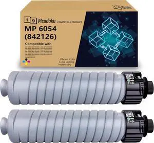 Ennovor Compatible MP 6054 MP 5054 MP 4054 Toner Cartridge High Yield Replacement for Ricoh 841999 842126 Toner Cartridge for Ricoh MP 6054SP 5054SP 4054SP Printer (2 Black,37,000 Pages)