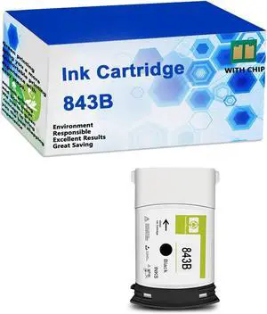 Ennovor 843B Ink Cartridge Compatible for HP 843B to use with PageWide XL 4000 4100 4500 5000 5100 Printer,400mL,Black-1 Pack