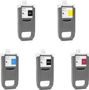 Ennovor PFI-710 Ink Tank Replacement for Canon PFI-710MBK PFI-710BK PFI-710C PFI-710M PFI-710Y Compatible with iPF TX-2000 TX-2100 TX-3000 TX-3100 TX-4000 TX-4100 Printers 5-Pack, 700ml Each
