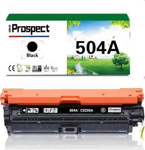 Ennovor 504A Black Toner Cartridge 1 Pack Compatible for HP 504A CE250A Toner for Color CM3530 CM3530FS CP3525X CP3525DN CP3525N Printer