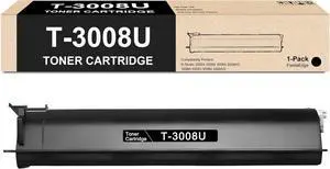 Ennovor T3008U T-3008U Black Toner Compatible for Toshiba T3008U T-3008U Toner Cartridge for E-Studio 2008A 2508A 3008A 3008AG 3508A 4508A 5008A 5008AG Printer - 1 Pack T-3008U T3008U Black