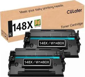 Ennovor 148X W1480X (High Yield, with Chip) 148A W1480A Black Remanufactured Toner Cartridge Replacement for HP Pro 4001n 4001dn 4001dw MFP 4101fdn MFP 4101fdw Printer (2 Pack)
